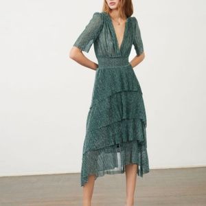 ⭐HOST PICK⭐Maje Asymmetric Maxi Dress with Ruffles